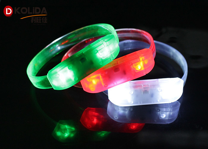 Multi Color Blinking Flashing Reflective Armband Light Up Bracelets For Event Party