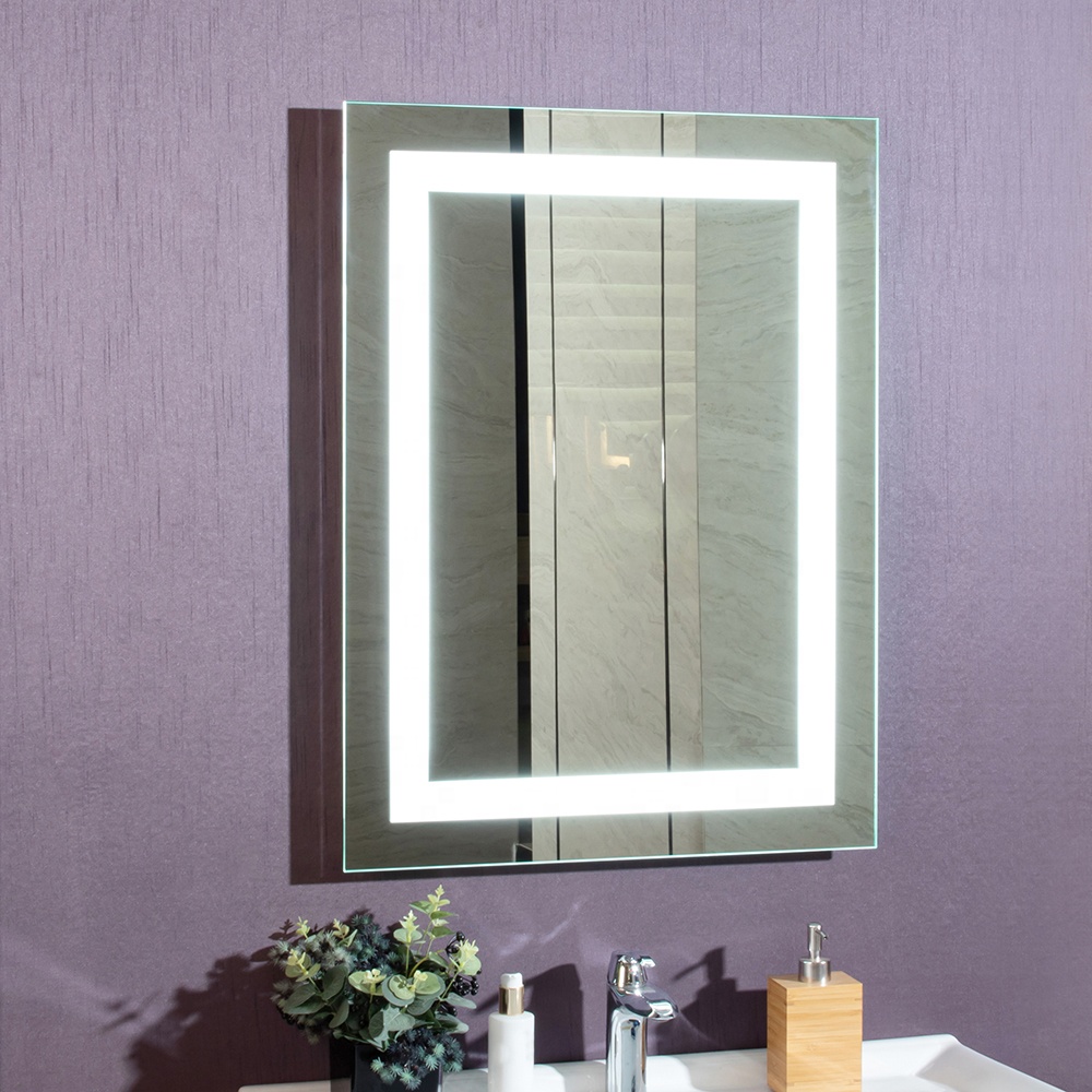 Memory Function Vanity Mirror With Led Lights Modern Design Touchable Screen