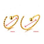Women new korea style body piercing jewelry gold plated nose ring