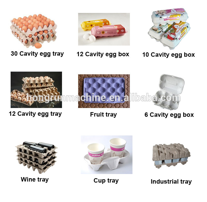 Stable Egg Tray Machine / Waste Paper Paper Tray Forming Machine