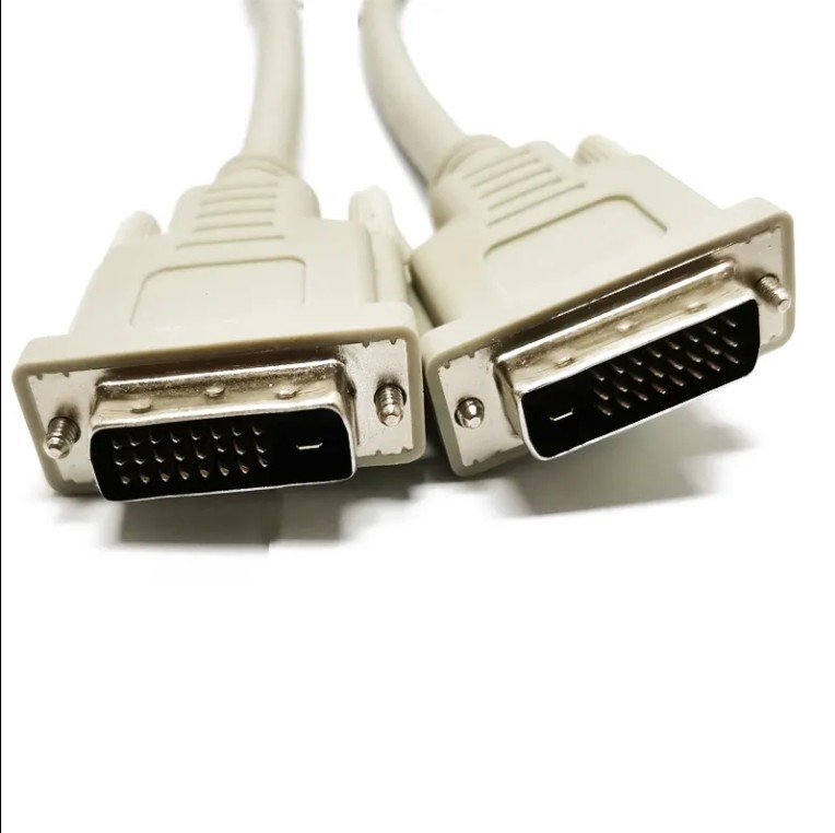 Best DVI 24+1 Cable Dual Link DVI-D Monitor media Cable Gold Plated Male to Male Computer DVI 24+1 CE ROHS White Computer Desktop Cable