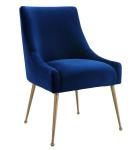 hot sale deep blue velvet fabric stainless steel leg dining chairs for wedding