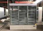 Upright Display Freezer with Glass Door for Frozen Food, Energy Saving