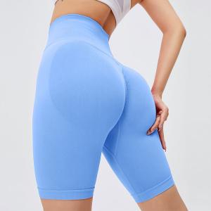 Quality Squat Proof Butt Lifting Yoga Shorts Workout High Waist Tummy Control Ruched Booty Pants wholesale
