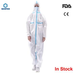 Quality Breathable Disposable Protective Suit , Disposable Coverall Suit Moisture Proof wholesale
