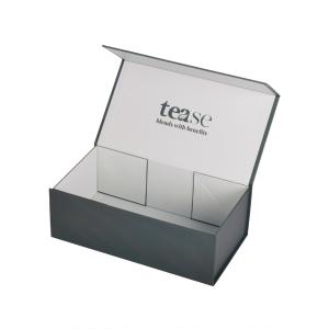 Quality Green Coated Paper Gift Boxes Packaging Tea Product Magnetic Foldable wholesale