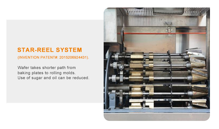Stainless Steel Sugar Cone Production Line Fully Automatic Paste Filling Ice Cone Maker