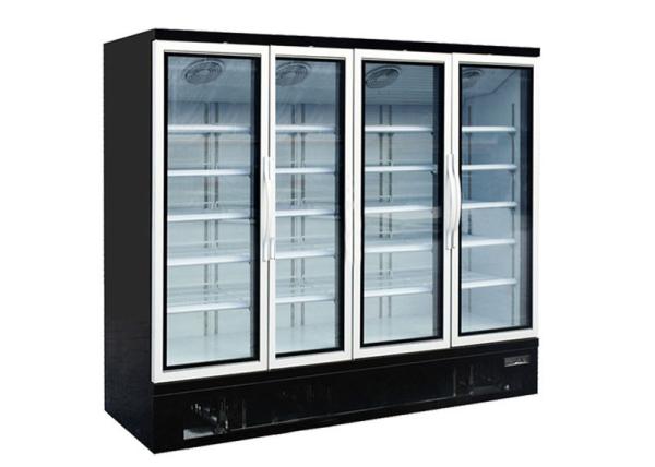 Air Cooling 4 Glass Doors cooler 220V R290 upright Beverage Display Fridge