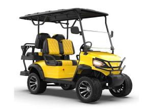 Quality ODM / OEM Lively Yellow Four-Seater Cross-Country High-Capacity Electric Golf Cart CE Certification wholesale