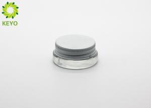 Quality Mini Clear Glass Cosmetic Cream Jar 5g With White Aluminium Cap For Eye Cream wholesale