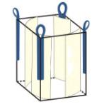 2200 Lbs Baffle Bag Industrial Big Bags FIBC Bulk Bag For Cement / Chemical