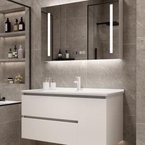 Quality Environment Friendly Painted Bathroom Vanity Unit 800mm Mirror lighted wholesale