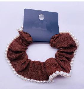 Quality Cotton Fabric Hair Accessories Scrunchies Durable For Women Girls wholesale