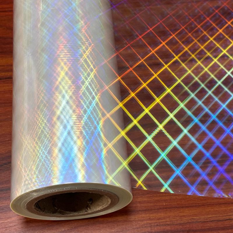 Moisture Proof Small Grid Transparent BOPP Laminating Film Roll For Other Gift Craft