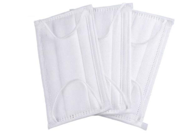 Anti Pollution White Disposable Medical Face Mask Superfine Fiber Material
