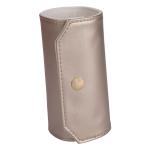 Portable Free Logo Leather Jewelry Pouch Pink Color Small Size Gift Packaging