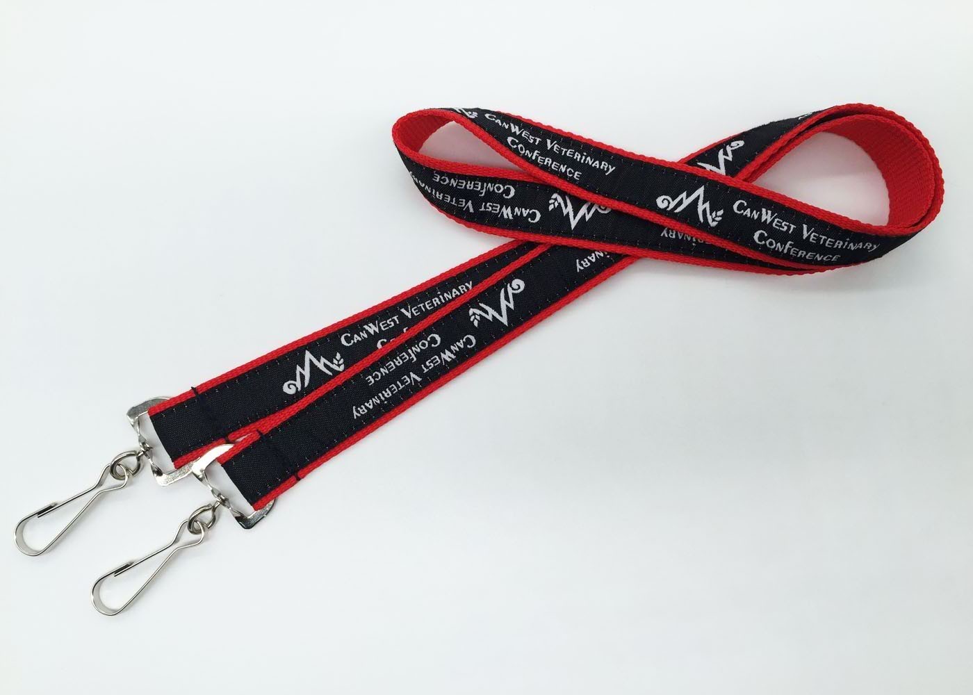 Promotional Nice Looking Silk Screen Lanyards With Metal Hook And Safety Clasp