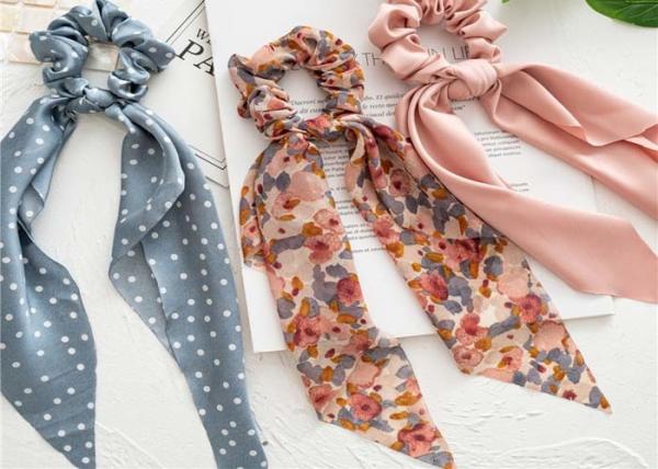 Long ribbon elastic hair bands collar headdress women's hair corset floral