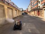 Electric Motor Rubber Track Undercarriage For Spray Disinfectant With Remote