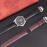 2 Piece 20mm Genuine Cow Leather Watch Strap Bands