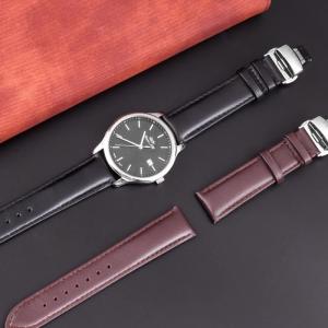 Quality 2 Piece 20mm Genuine Cow Leather Watch Strap Bands wholesale
