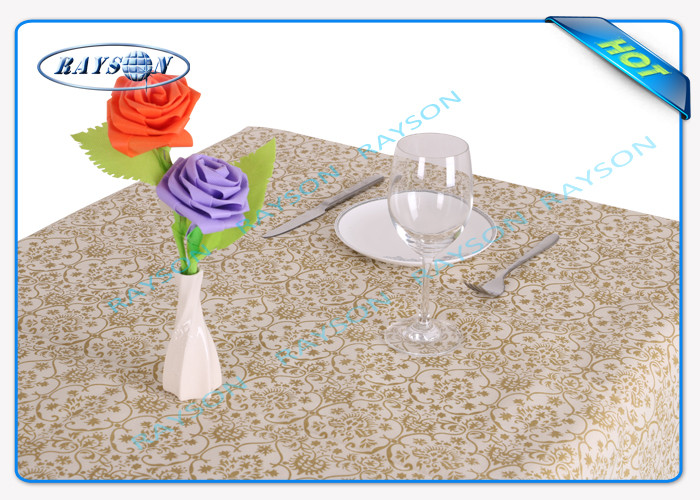 Waterproof / Anti Water Non Woven Tablecloth For Resturant Celeste / Marron / Fuxia