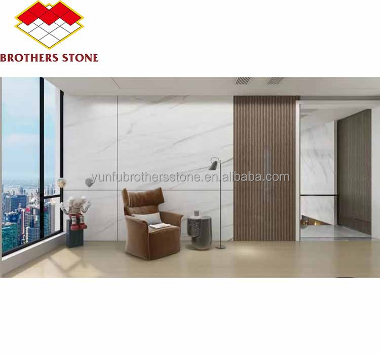 Natural Stone Cut-To-Size Foshan Greek Jazz White Marble Slab with Polished Finish