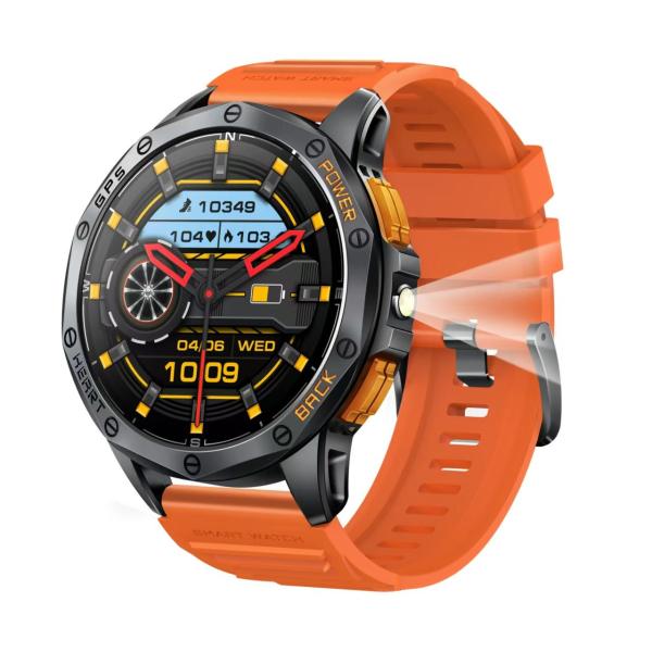 K67 Sport Smart Watch With LED Flashlight IP68 Waterproof Barometric Compass