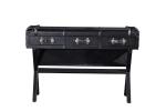 Vintage Retro Black Steamer Trunk Coffee Table , Leather Top Side Table European