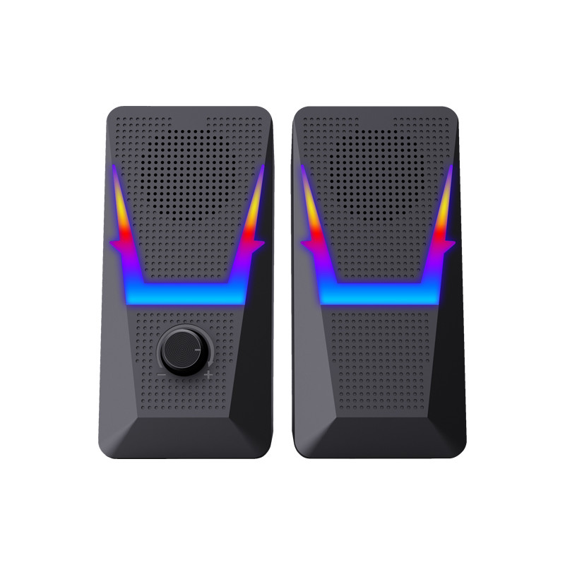 Knob Control Gaming 2.0 PC Speakers DC5V Frequency 60Hz-20KHz