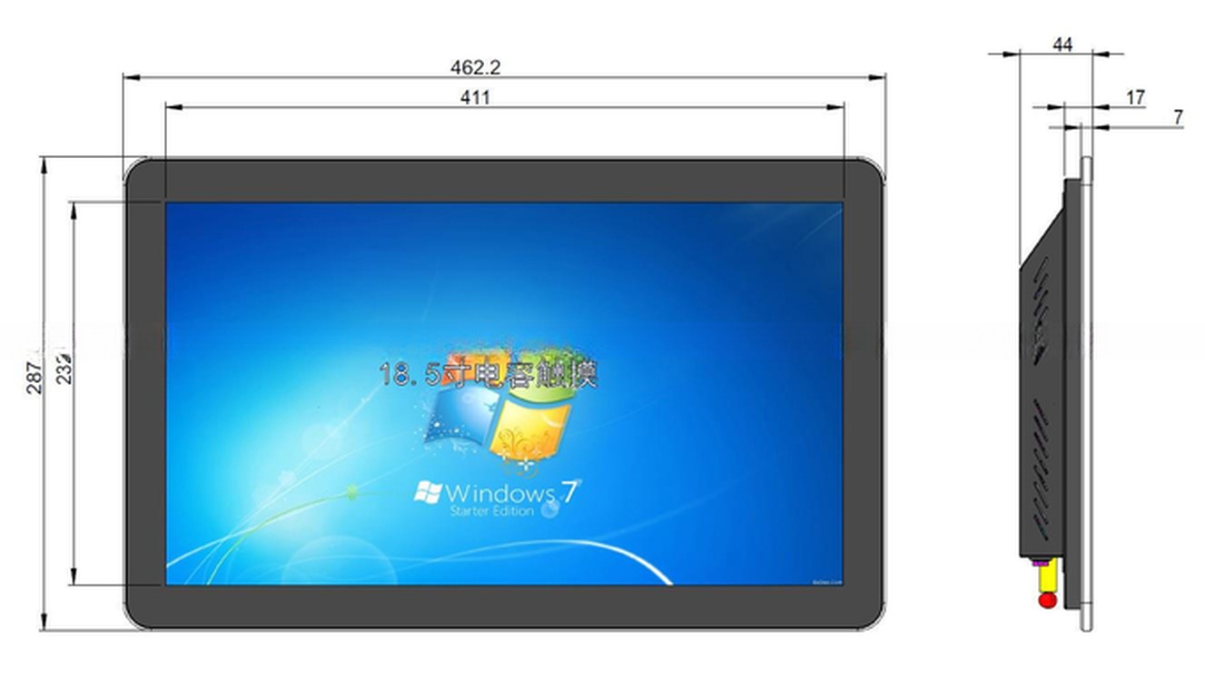 18.5 Inch Android Industrial Panel Mount PC HMI With 4G Network For Automation Kiosk
