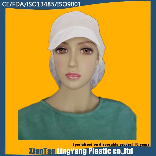 Wholesale disposable non woven snood cap for female worker