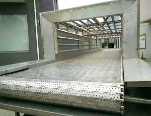 Quality Chain Driven Link Steel Plate Conveyor , Metal High Temperature Conveyor Belt wholesale