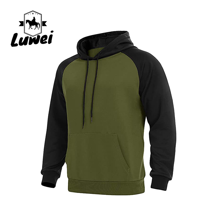 Custom Vintage Sweat-shirt Bluzy Embroidered Contrasting Colors Knit Fitness Polyester Slim Fit Hoodies For Men