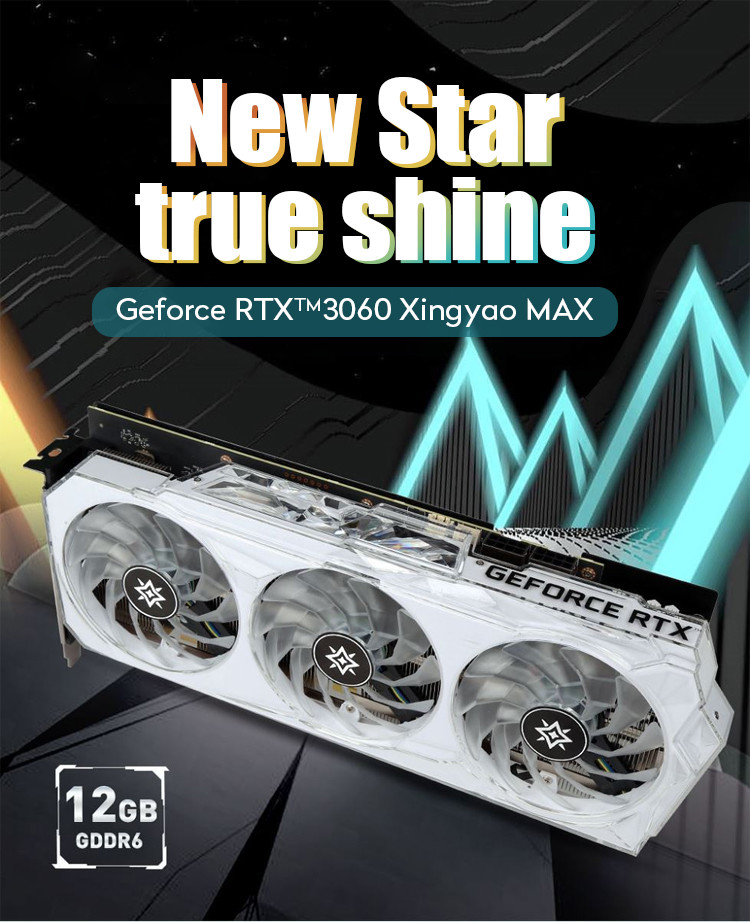 GDDR6 Gaming Graphics Card Galaxy GeForce RTX 3060 Xingyao MAX 12GB