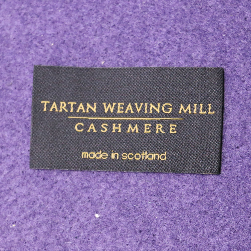 Charm Damask Woven Label End Folded For Garment , Custom Fabric Tags