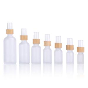 Quality 50ml White Bamboo Lid Cosmetic Jar 410mm 24mm Mist Spray wholesale