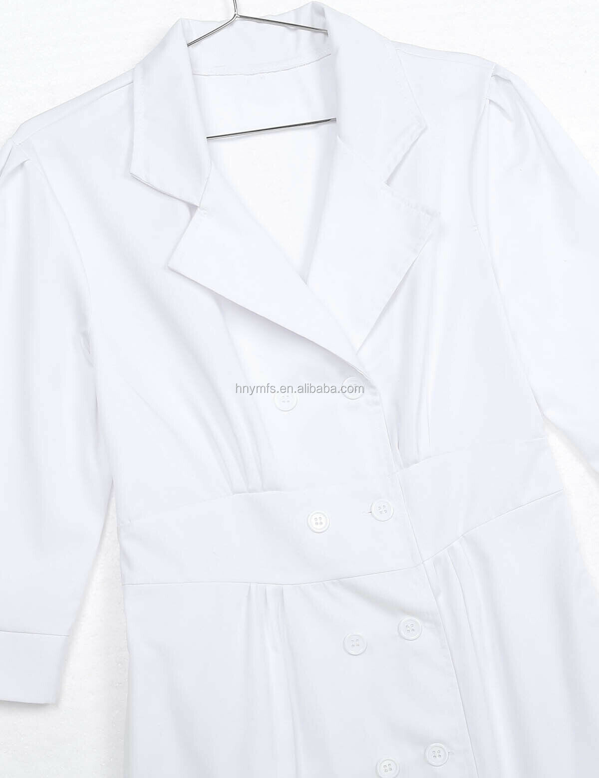 Hospital Operating Surgeons Medical Lab Coat Long Sleeve 100% Cotton