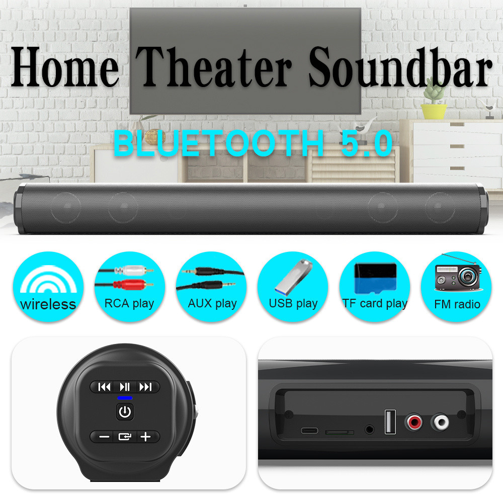 High Performance Bluetooth Wifi Soundbar Wireless Stereo Soundbar DC5V