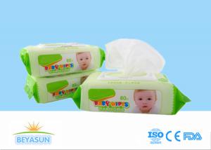 Quality Natural Baby Disposable Wet Wipes Flushable For Hand / Mouth Cleaning wholesale