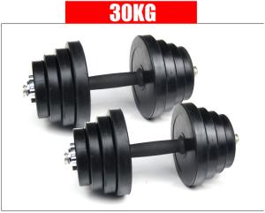 Quality 10kg 15kg 20kg 25kg 30kg black cast iron rubber coated cheap dumbbells for sales wholesale