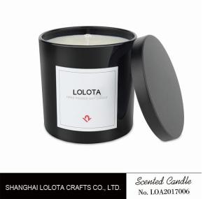 Quality Black Top Lid Home Scented Candles In Black Bottle For Wedding Decoration wholesale
