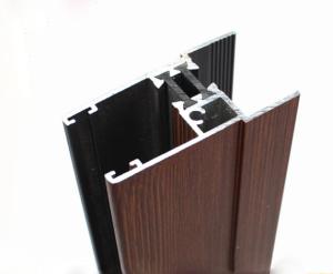 Quality 6063 6061 6060 Standard Aluminium Extrusion Profiles With Wood Grain Surface Treatment wholesale