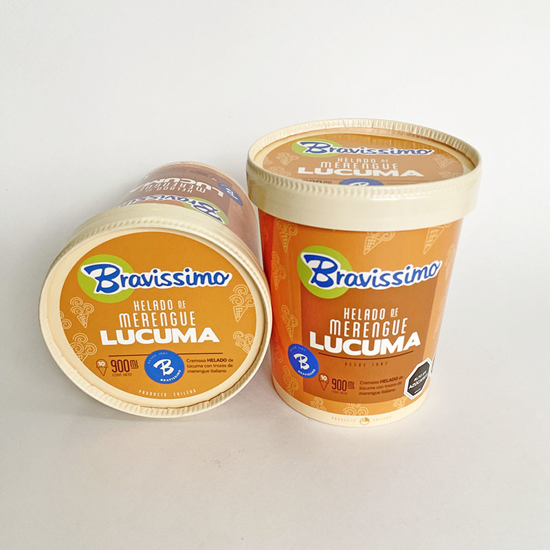 32oz 950ml Paper Ice Cream Bowls With Lids For Cold Desserts Food Grade