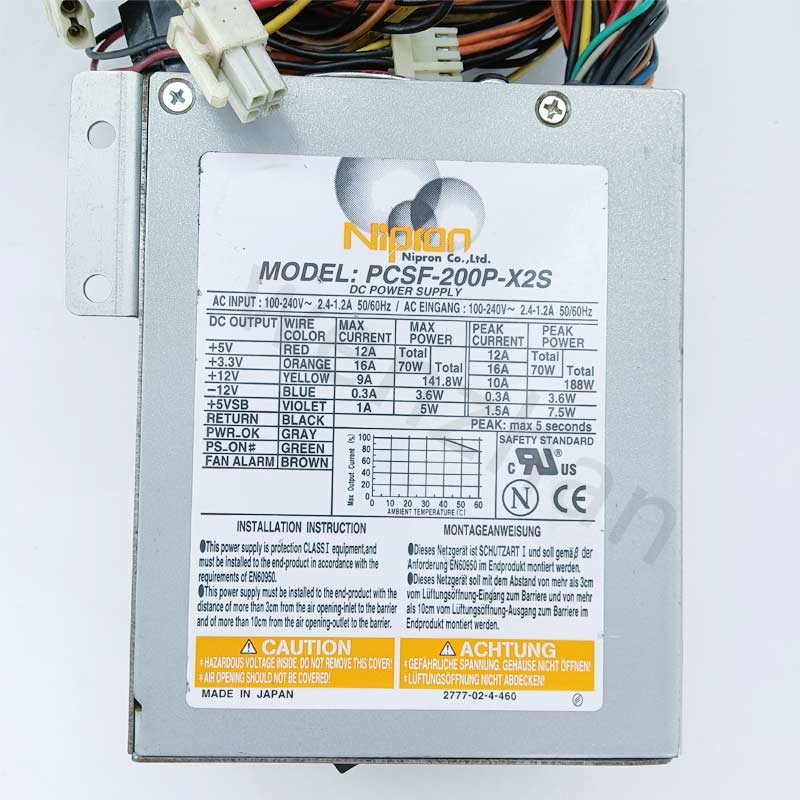 SMT Spare Part High Power Industrial Use PCSF-200PX2S-R SFX 200W Power Supply
