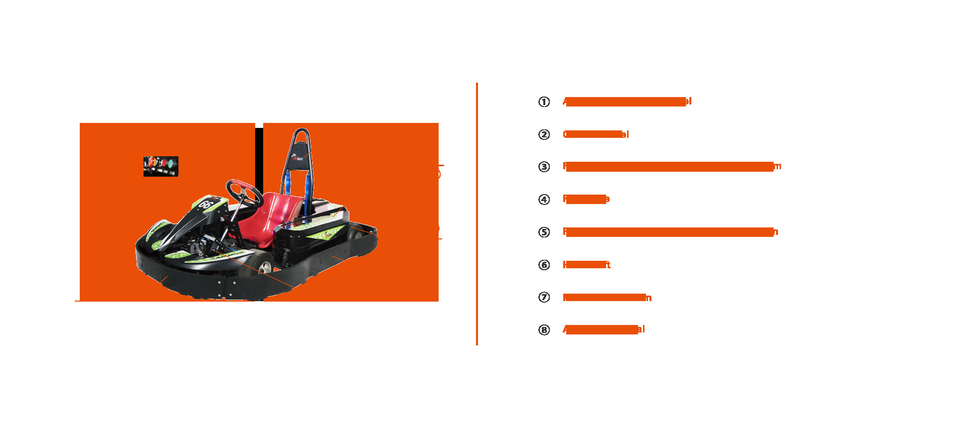 70km/H Pro Racing K1 Electric Go Kart 10.5Nm With Single Hydraulic Disc Brake