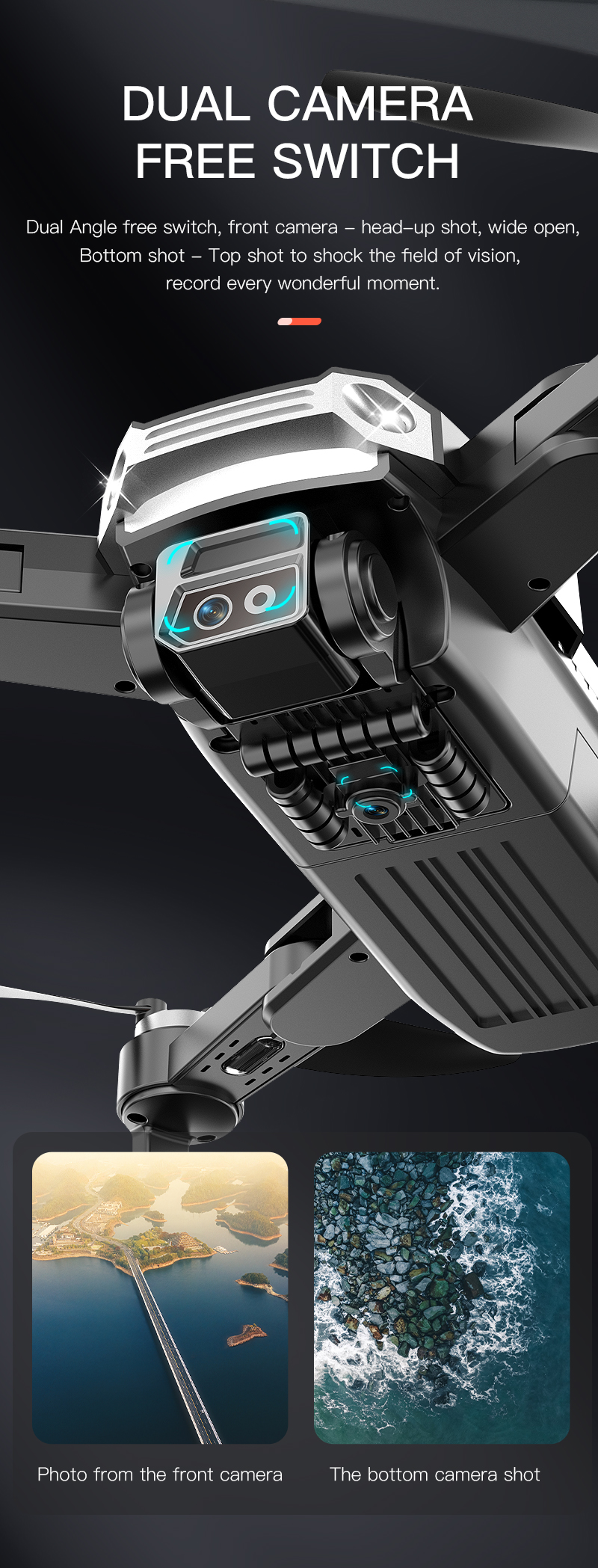 4k HD Camera Quadcopter Rechargeable Drone Expert Operator Skill Level Foldable Aircraft Free Shipping Adults