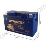 Nano Gel Motorcycle Dyna Battery Replacement 12V 6.5Ah MG7B-4-C