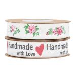 15mm*10m Printed Cotton Ribbon For Gift Packing And Garment Accessories