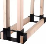 Metal Firewood Log Rack Bracket Kit for Fireplace Wood Storage Holders